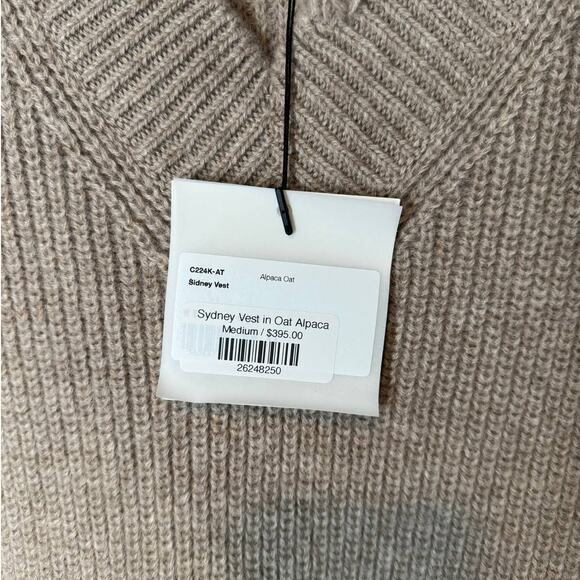 NWT Rejina Pyo Sydney Sweater Vest in Oat Alpaca Beige Tan Medium - Picture 11 of 12